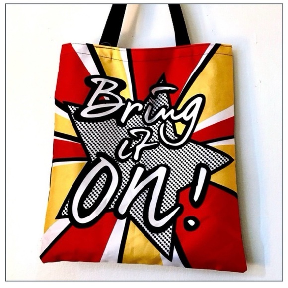 Handbags - NWT "Bring it On!" Graphic Pop Art Tote Bag
